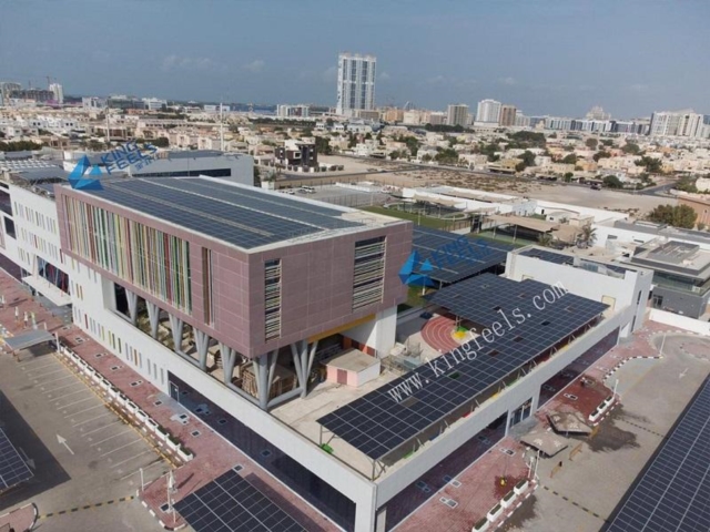 Estrutura de telhado solar de telhado plano