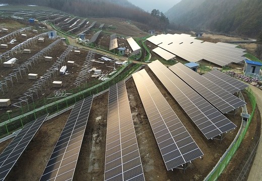 painel solar montagem no solo estrutura solar parafuso de aterramento coreia 2 . 18MW