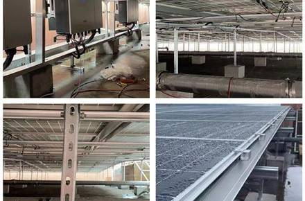 Estrutura BIPV combinada de aço-alumínio concluída
