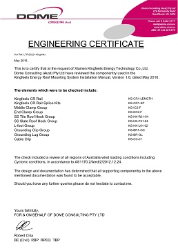 Certificado AS/NZ para telhado
